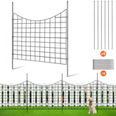 Garden Fence, 36.6in(H) x29.5in(L) Animal Barrier Fence, Underground Decorative Garden Fencing with 2.5 Inch Spike Spacing, Metal Dog Fence for the Yard and Outdoor Patio, 5 Pack